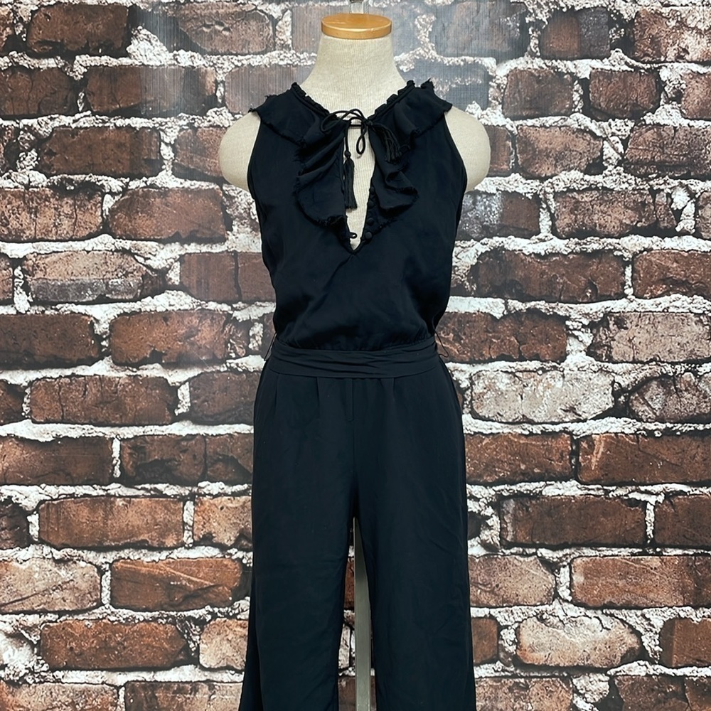 Paige Jumpsuit Pantsuit Women's X Small Black Sleeveless Keyhole Boho Western - Picture 6 of 16